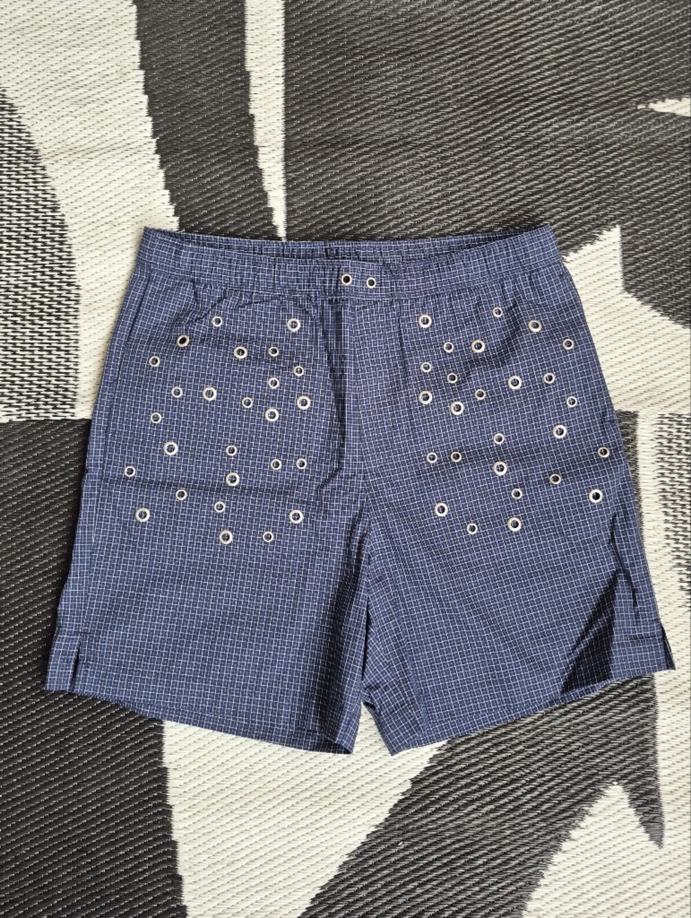 Zara Plaid Riveted Bermuda Shorts